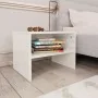 Mesita de noche madera contrachapada blanco brillo 40x30x30cm de vidaXL, Mesitas de noche - Ref: Foro24-800075, Precio: 27,85...