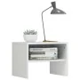 Mesita de noche madera contrachapada blanco brillo 40x30x30cm de vidaXL, Mesitas de noche - Ref: Foro24-800075, Precio: 27,85...
