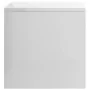 Mesita de noche madera contrachapada blanco brillo 40x30x30cm de vidaXL, Mesitas de noche - Ref: Foro24-800075, Precio: 27,85...