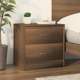 Bedside table made of brown oak plywood, measuring 40x30x40 cm. by vidaXL, Nightstands - Ref: Foro24-815409, Price: 40,27 €, ...