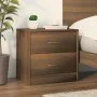 Mesita de noche madera contrachapada roble marrón 40x30x40 cm de vidaXL, Mesitas de noche - Ref: Foro24-815409, Precio: 40,27...