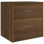 Mesita de noche madera contrachapada roble marrón 40x30x40 cm de vidaXL, Mesitas de noche - Ref: Foro24-815409, Precio: 40,27...