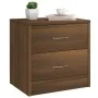 Mesita de noche madera contrachapada roble marrón 40x30x40 cm de vidaXL, Mesitas de noche - Ref: Foro24-815409, Precio: 40,27...