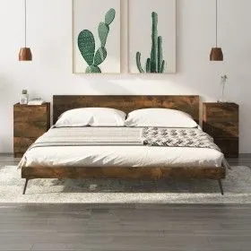 Nachttische 2 Einheiten, Farbe geräucherte Eiche, 40 x 36 x 65 cm von vidaXL, Nachttische - Ref: Foro24-817052, Preis: 78,64 ...