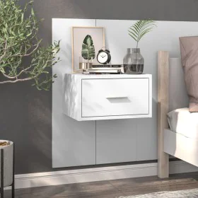 White wall-mounted bedside table by vidaXL, Nightstands - Ref: Foro24-810971, Price: 34,57 €, Discount: %