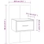 Weiße Wand-Nachttisch von vidaXL, Nachttische - Ref: Foro24-810971, Preis: 34,57 €, Rabatt: %