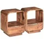 Mesitas de noche cajón 2 uds madera maciza sheesham 40x30x50 cm de vidaXL, Mesitas de noche - Ref: Foro24-243953, Precio: 247...