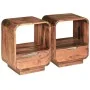 Mesitas de noche cajón 2 uds madera maciza sheesham 40x30x50 cm de vidaXL, Mesitas de noche - Ref: Foro24-243953, Precio: 247...