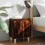 Mesitas de noche 2 uds patas madera roble ahumado 40x30x50 cm de vidaXL, Mesitas de noche - Ref: Foro24-813111, Precio: 45,67...