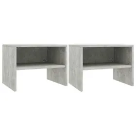 Mesitas de noche 2 uds madera contrachapada hormigón 40x30x30cm de vidaXL, Mesitas de noche - Ref: Foro24-800072, Precio: 35,...