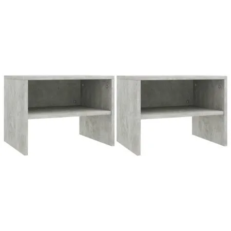 Mesitas de noche 2 uds madera contrachapada hormigón 40x30x30cm de vidaXL, Mesitas de noche - Ref: Foro24-800072, Precio: 35,...