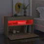 Mesitas de noche con LED 2 uds contrachapada Sonoma 60x35x40 cm de vidaXL, Mesitas de noche - Ref: Foro24-3082781, Precio: 82...