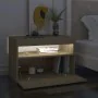 Mesitas de noche con LED 2 uds contrachapada Sonoma 60x35x40 cm de vidaXL, Mesitas de noche - Ref: Foro24-3082781, Precio: 82...