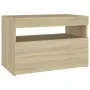 Nachttische mit LED 2 Stück Sonoma Sperrholz 60x35x40 cm von vidaXL, Nachttische - Ref: Foro24-3082781, Preis: 82,04 €, Rabat...