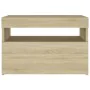 Mesitas de noche con LED 2 uds contrachapada Sonoma 60x35x40 cm de vidaXL, Mesitas de noche - Ref: Foro24-3082781, Precio: 82...