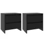 Mesitas de noche 2 uds madera ingeniería negro 45x34,5x44,5 cm de vidaXL, Mesitas de noche - Ref: Foro24-809848, Precio: 73,6...