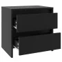 Mesitas de noche 2 uds madera ingeniería negro 45x34,5x44,5 cm de vidaXL, Mesitas de noche - Ref: Foro24-809848, Precio: 73,6...