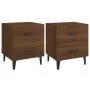 Mesita de noche 2 unidades roble marrón 40x35x47,5 cm de vidaXL, Mesitas de noche - Ref: Foro24-817296, Precio: 75,83 €, Desc...