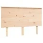 Bed frame with solid wood headboard 140x190 cm by , Beds and slatted bases - Ref: Foro24-3193381, Price: 137,13 €, Discount: %
