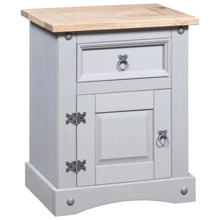 Mesita de noche Corona Range pino mexicano gris 53x39x66 cm de vidaXL, Mesitas de noche - Ref: Foro24-282617, Precio: 81,63 €...