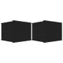 Mesitas de noche 2 uds madera contrachapada negro 40x30x30 cm de vidaXL, Mesitas de noche - Ref: Foro24-801056, Precio: 59,64...