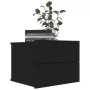 Mesitas de noche 2 uds madera contrachapada negro 40x30x30 cm de vidaXL, Mesitas de noche - Ref: Foro24-801056, Precio: 59,64...