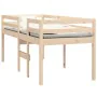 Cama alta madera maciza de pino 75x190 cm de , Camas y somieres - Ref: Foro24-821619, Precio: 131,18 €, Descuento: %