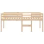 Cama alta madera maciza de pino 75x190 cm de , Camas y somieres - Ref: Foro24-821619, Precio: 131,18 €, Descuento: %