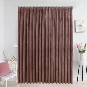 Cortina opaca con ganchos terciopelo rosa envejecido 290x245cm de vidaXL, Cortinas y visillos - Ref: Foro24-134527, Precio: 6...