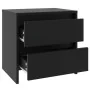 Mesita de noche madera de ingeniería negro 45x34,5x44,5 cm de vidaXL, Mesitas de noche - Ref: Foro24-809847, Precio: 41,54 €,...
