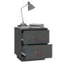 Mesitas de noche 2 uds madera maciza pino gris 40x34x45 cm de vidaXL, Mesitas de noche - Ref: Foro24-818330, Precio: 96,30 €,...