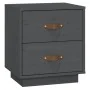Mesitas de noche 2 uds madera maciza pino gris 40x34x45 cm de vidaXL, Mesitas de noche - Ref: Foro24-818330, Precio: 96,30 €,...