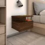 Mesita de noche flotante madera marrón roble 40x31x27 cm de vidaXL, Mesitas de noche - Ref: Foro24-815316, Precio: 43,16 €, D...