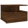 Mesita de noche flotante madera marrón roble 40x31x27 cm de vidaXL, Mesitas de noche - Ref: Foro24-815316, Precio: 43,16 €, D...