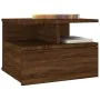 Mesita de noche flotante madera marrón roble 40x31x27 cm de vidaXL, Mesitas de noche - Ref: Foro24-815316, Precio: 43,16 €, D...