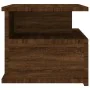 Mesita de noche flotante madera marrón roble 40x31x27 cm de vidaXL, Mesitas de noche - Ref: Foro24-815316, Precio: 43,16 €, D...