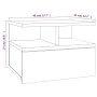 Mesita de noche flotante madera marrón roble 40x31x27 cm de vidaXL, Mesitas de noche - Ref: Foro24-815316, Precio: 43,16 €, D...