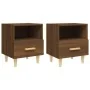 Mesitas de noche 2 unidades color roble marrón 40x35x47 cm de vidaXL, Mesitas de noche - Ref: Foro24-817302, Precio: 69,03 €,...