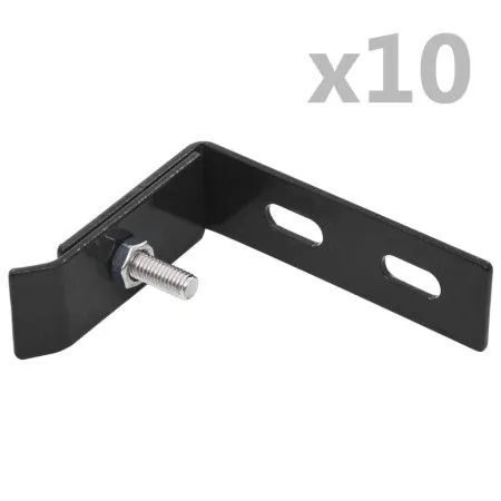 Conector de esquina para pared 10 sets gris antracita de vidaXL, Accesorios para rejas y vallas - Ref: Foro24-144501, Precio:...