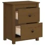 Mesita de noche madera maciza de pino marrón miel 50x35x61,5 cm de vidaXL, Mesitas de noche - Ref: Foro24-813685, Precio: 51,...