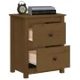 Mesita de noche madera maciza de pino marrón miel 50x35x61,5 cm de vidaXL, Mesitas de noche - Ref: Foro24-813685, Precio: 51,...