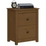 Mesita de noche madera maciza de pino marrón miel 50x35x61,5 cm de vidaXL, Mesitas de noche - Ref: Foro24-813685, Precio: 51,...