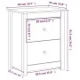 Mesita de noche madera maciza de pino marrón miel 50x35x61,5 cm de vidaXL, Mesitas de noche - Ref: Foro24-813685, Precio: 51,...