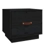 Mesita de noche madera maciza de pino negro 40x34x35 cm de vidaXL, Mesitas de noche - Ref: Foro24-818293, Precio: 37,72 €, De...