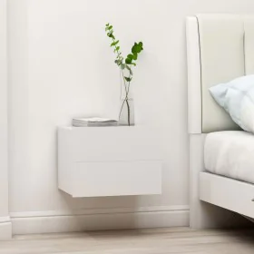 Mesitas de noche 2 uds madera contrachapada blanco 40x30x30 cm de vidaXL, Mesitas de noche - Ref: Foro24-801054, Precio: 78,0...