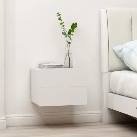 Mesitas de noche 2 uds madera contrachapada blanco 40x30x30 cm de vidaXL, Mesitas de noche - Ref: Foro24-801054, Precio: 78,0...