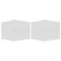 Mesitas de noche 2 uds madera contrachapada blanco 40x30x30 cm de vidaXL, Mesitas de noche - Ref: Foro24-801054, Precio: 78,0...