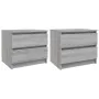 Mesitas de noche 2 uds contrachapado gris Sonoma 50x39x43,5 cm de vidaXL, Mesitas de noche - Ref: Foro24-815825, Precio: 81,7...