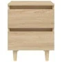Nightstands 2 pcs Sonoma oak wood legs 40x35x50 cm by vidaXL, Nightstands - Ref: Foro24-805858, Price: 79,32 €, Discount: %
