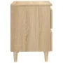 Nightstands 2 pcs Sonoma oak wood legs 40x35x50 cm by vidaXL, Nightstands - Ref: Foro24-805858, Price: 79,32 €, Discount: %
